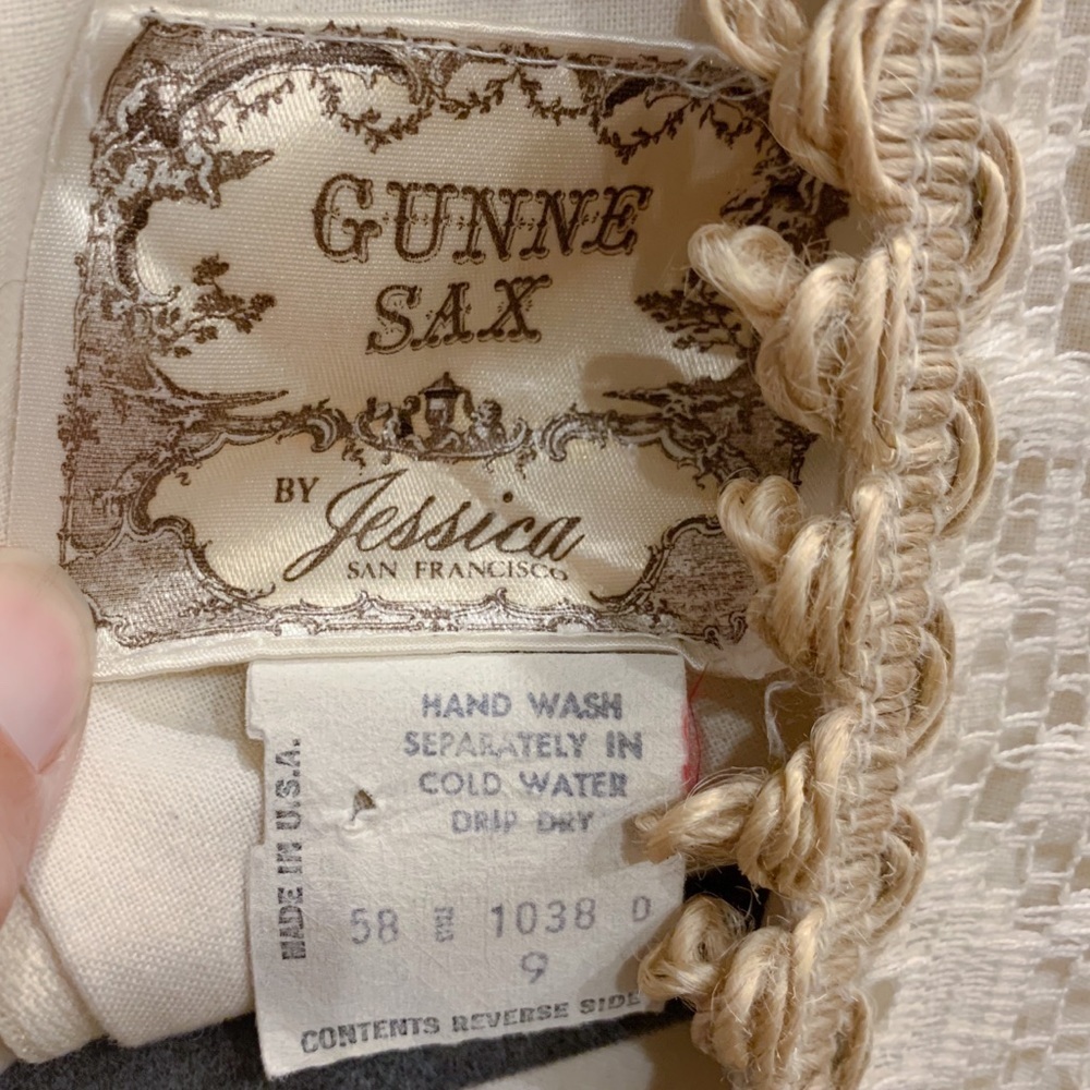 Gunne Sax Vintage Long Prairie Wedding Dress, 9. - Picture 14 of 14